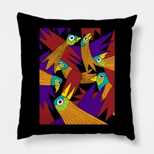 Parrot bird pattern in color Pillow