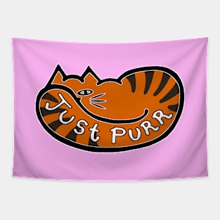 JUST PURR, Orange Tabby Tapestry