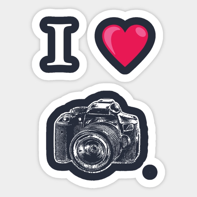 Camera With Heart Sticker