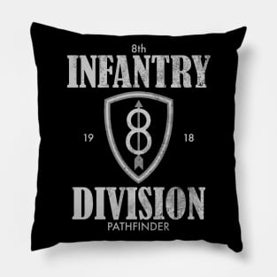 8th Infantry Division (distressed) Pillow