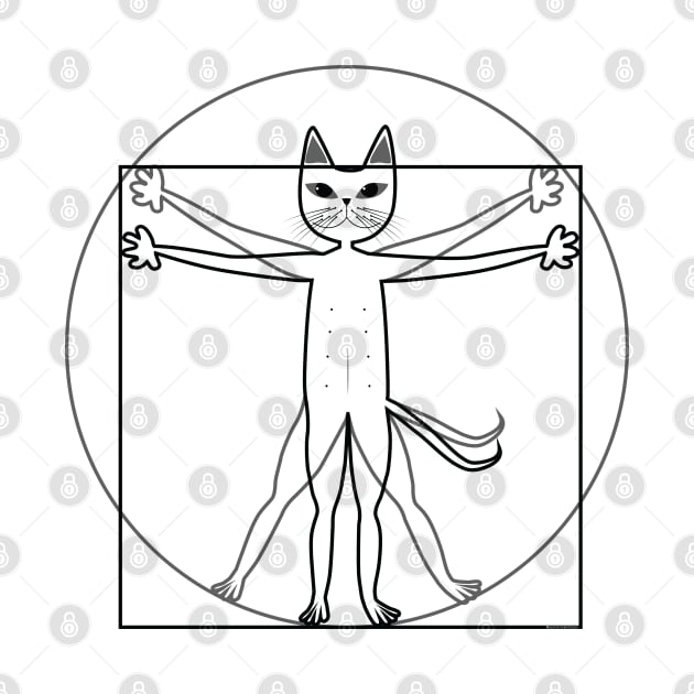 Vitruvian cat by uncutcreations
