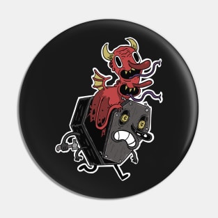 Coffin' up Demons (color) Pin