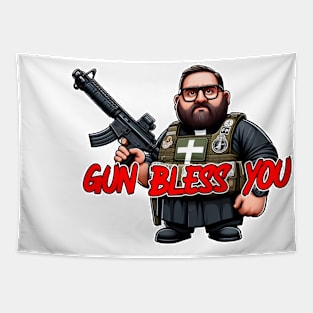 Gun Bless You Tapestry