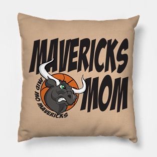 Mavericks Mom Black Pillow