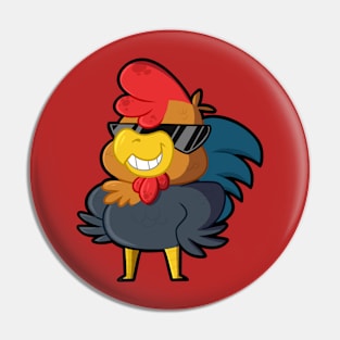 Cool Rooster Pin