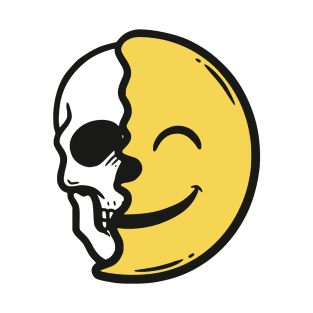 Skull and Smile Emoticon T-Shirt