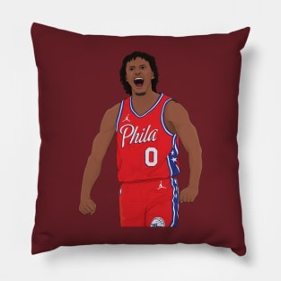 Tyrese Maxey Digital Illustration Pillow