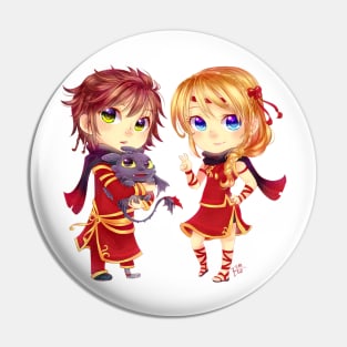 chibi Hiccup and Astrid Pin