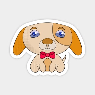 Puppy with bow tie Magnet