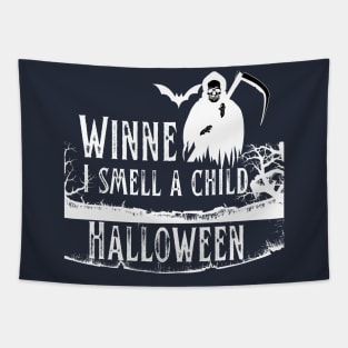 Copy of Winnie I smell a child vintage Halloween costume | Dark colors combination Tapestry