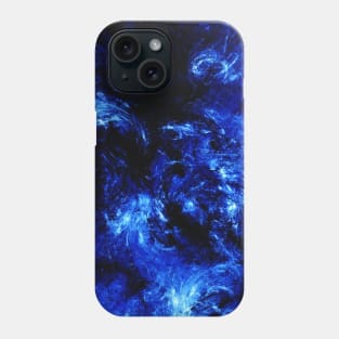 Dark Arctic Splash Black and Blue Abstract Artwork Phone Case