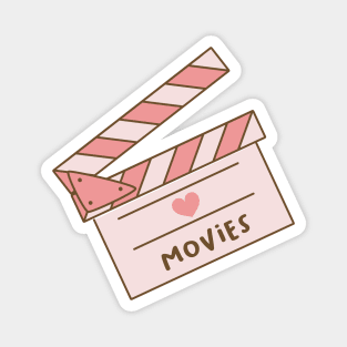 Pink Clapperboard Magnet