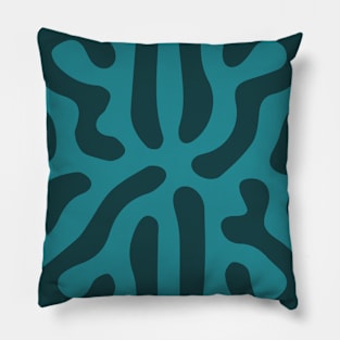 Reaction-Diffusion Hexagon (Green) Pillow