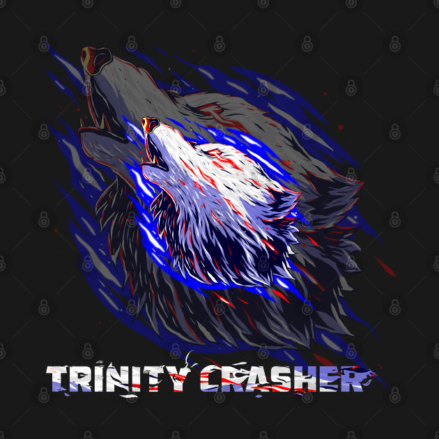 Trinity Crasher fury a Cool blue and white Wolf by hammerhead555000