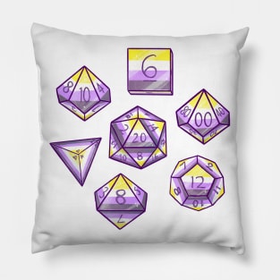 Nonbinary Dice Set Pillow