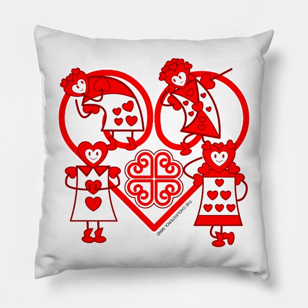 Cards Even Numbers Pillow by cholesterolmind