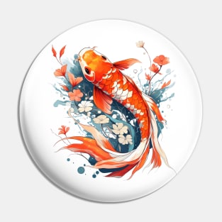 Koi Fish In A Pond Pin