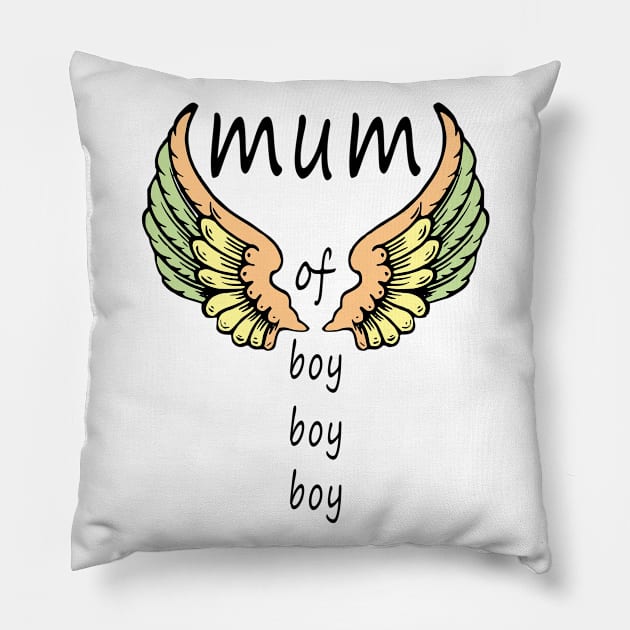 mum of boys Pillow by H&G