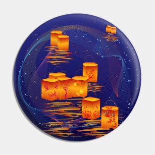Beauty of floating lanterns Pin