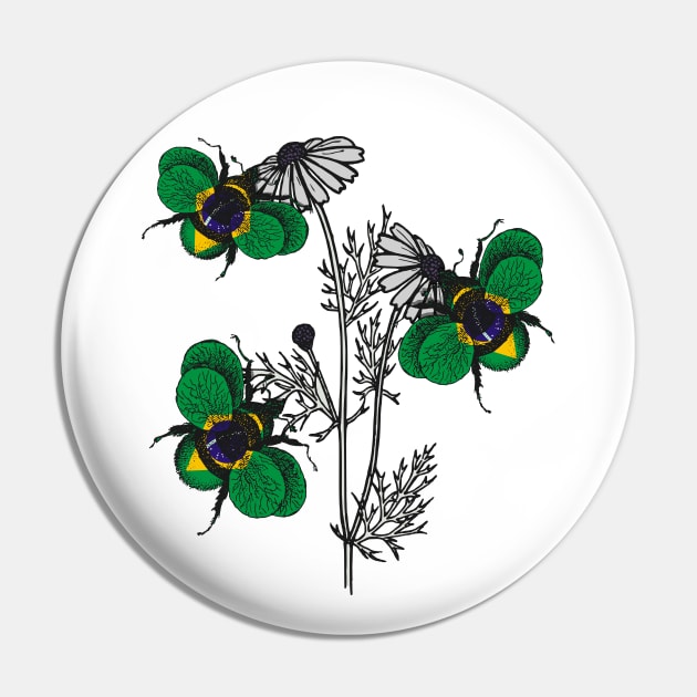 Brazil Bee Swarm Pin by Fusti