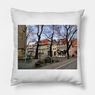 Half-timbered house in Quedlinburg Pillow