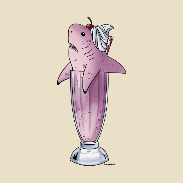 Strawberry Milkshark by lizstaley