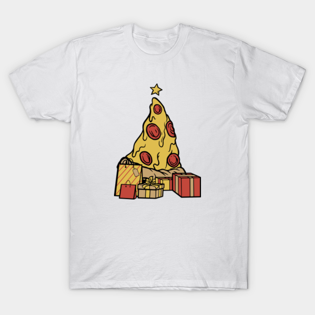 Discover Pizza Christmas Tree | Funny Christmas Gift - Pizza Christmas Tree - T-Shirt