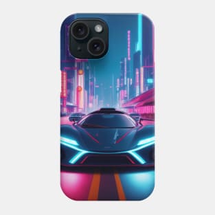 Asian Neon Velocity: Futuristic Thrill Ride Phone Case