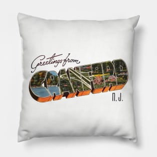 Greetings from Cranford New Jersey Pillow