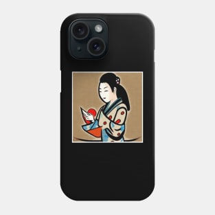 Chinese woman with a red ball Phone Case