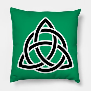 Triquetra Knot With Interlaced Circle Pillow