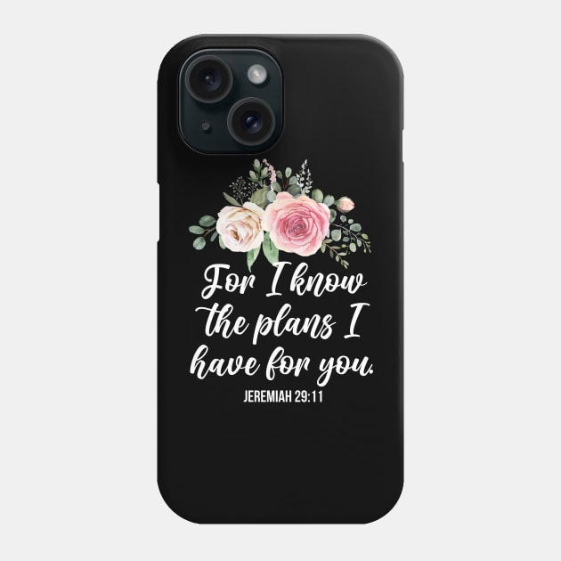 Pink Rose Jeremiah 29 11 Phone Case by Queen of the Minivan