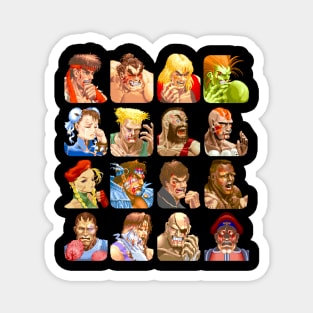 Defeated Portraits Super Street Fighter 2 Magnet