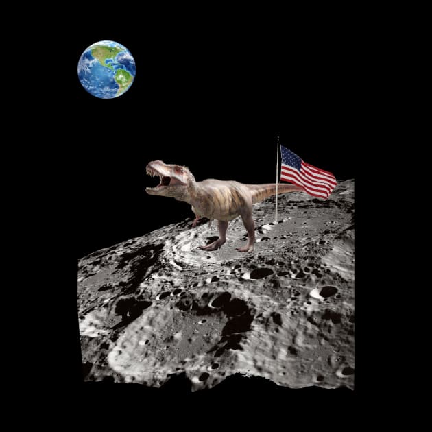 Giant T-rex on Moon by GMAT