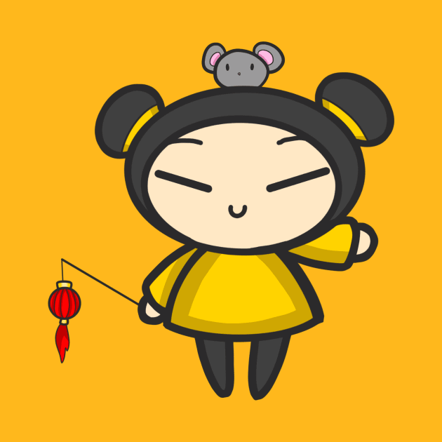 Yellow Year of the Rat Pucca by aishiiart