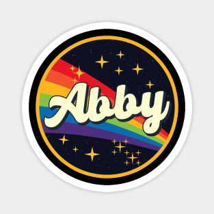 Abby // Rainbow In Space Vintage Style Magnet