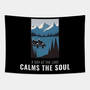 lake lover fishing boating Tapestry