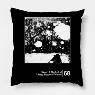 Simon & Garfunkel - A Hazy Shade of Winter / Minimalist Artwork Design Pillow