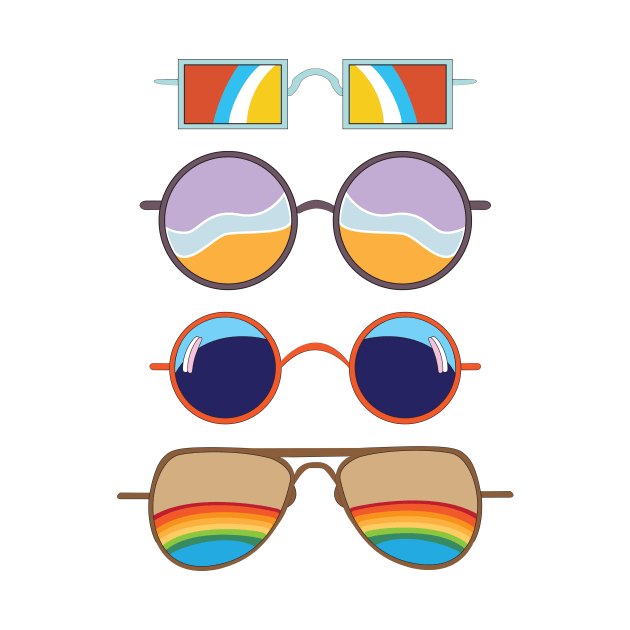 Fun Sunglasses Illustration by Julia Newman Studio
