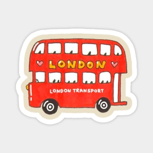 London bus///Drawing for fans Magnet