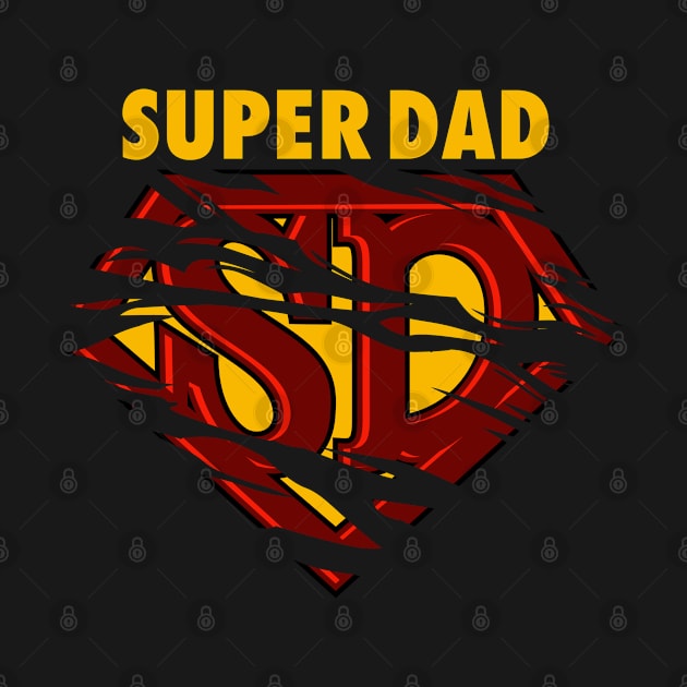 Father - Best Dad - Super Daddy - neg by ShirzAndMore