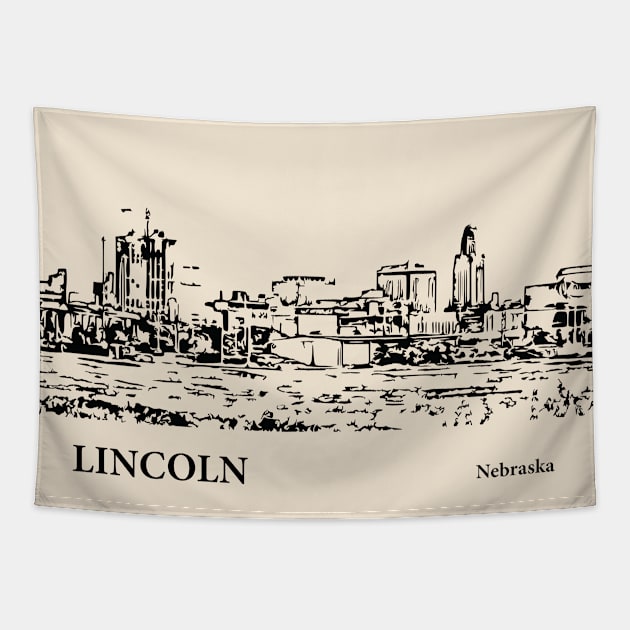 Lincoln - Nebraska Tapestry by Lakeric