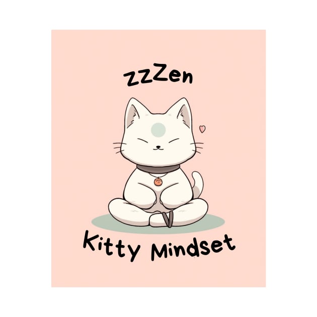 Kawaii Cute Yoga Meditating Cat by AdaMazingDesign