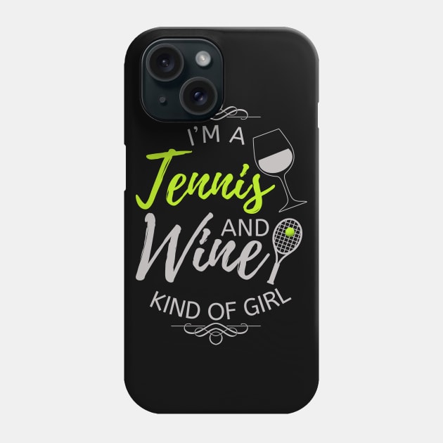 Tennis And Wine Girl Phone Case by Karonja