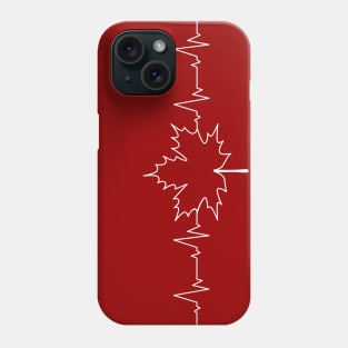 I love Canada Maple Leaf Heart Beats Design the Canadian Flag Icon - wht Phone Case