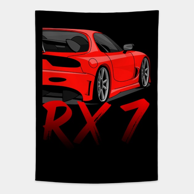 RX7 JDM Engine Tapestry by gaplexio