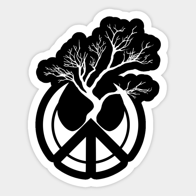 Art of Peace Gallery logo in white - Peace - Sticker | TeePublic Art of Peace Gallery logo in white - Peace - Sticker | TeePublic