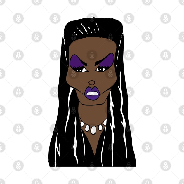 GRACE JONES MODEL, SINGER AND ACTRESS FAN ART by cartoonistguy