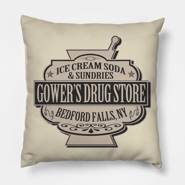 Gower's Drug Store Pillow by PopCultureShirts