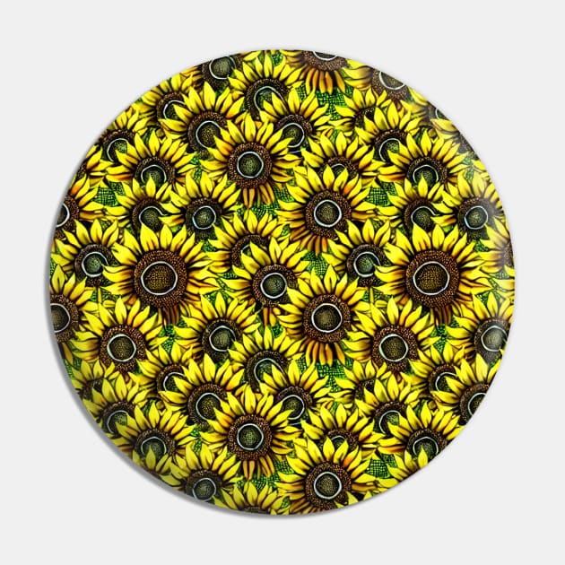 Sunflower Pattern Pin by Patternz